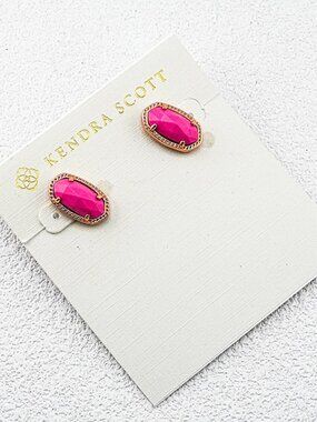 Kendra Scott Pink Turquoise Stud Earrings
